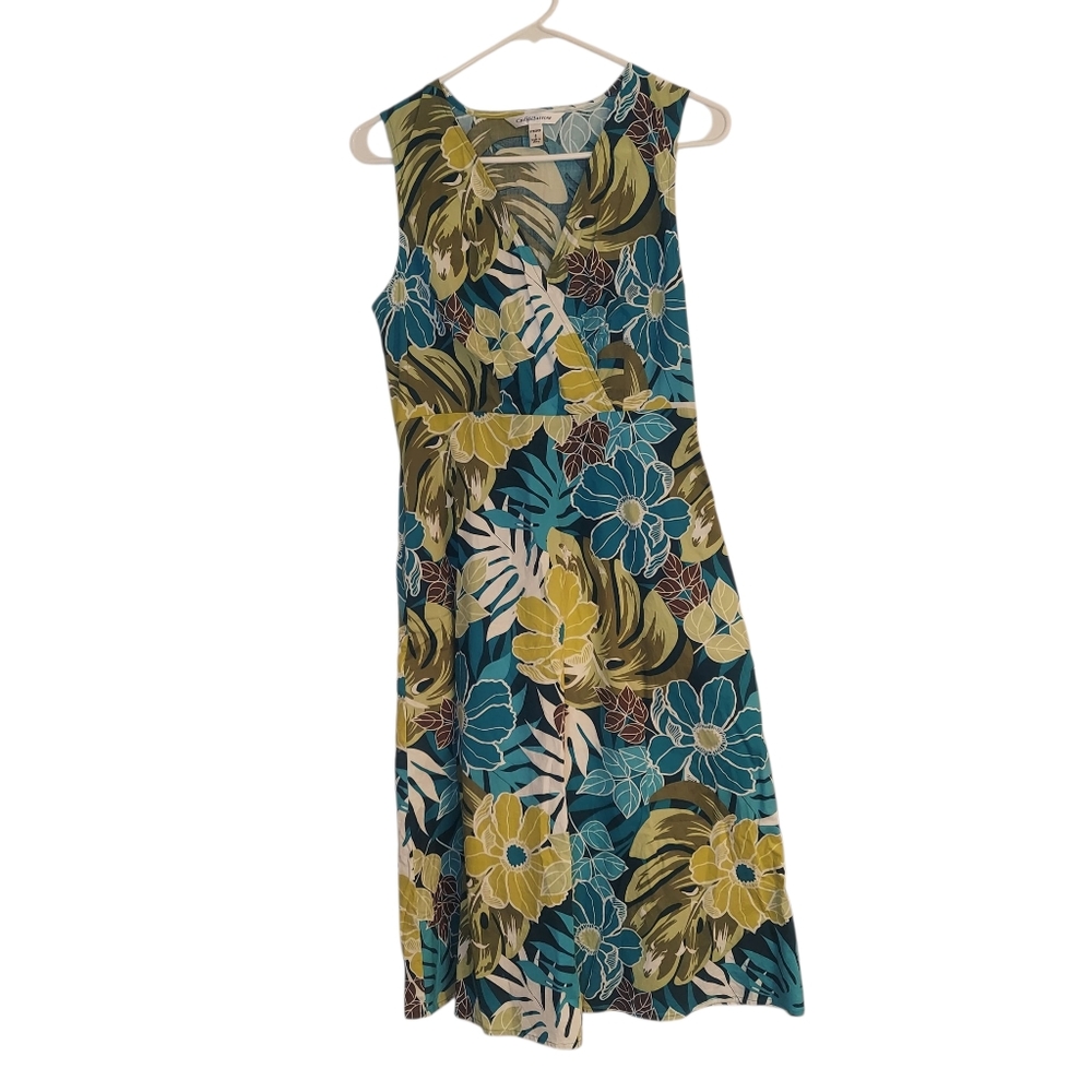 Floral Sleeveless Colorful A-Line Dress EUC Size 8